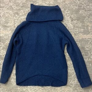 Navy Blue Women's Turtleneck Sweater